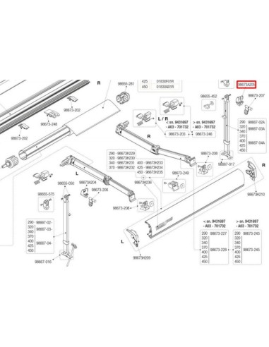 Sujección pata derecha F80S Fiamma