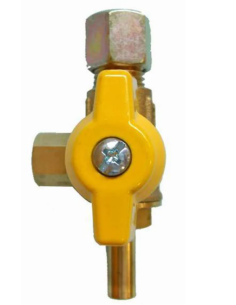 Adaptador de gas con sistema antifuga de gas 8 mm