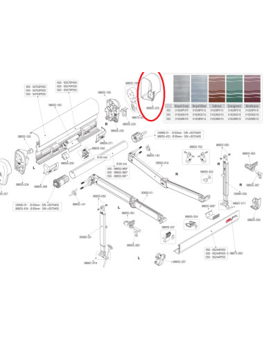 KIT TAPA F45 TIL Carcasa Blanco Polar Der.