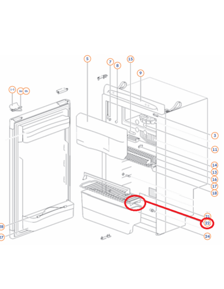 Clip small shelf for fridge Thetford
