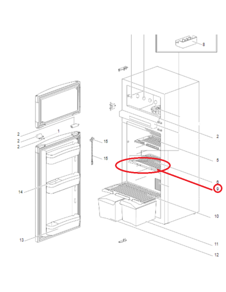 Holder rack for fridges Thetford