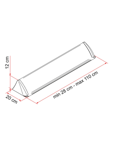 Deflector Spoiler ajustable 28 cm a 110 cm Fiamma