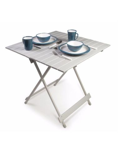 Mesa aluminio ligera y plegable Dometic Leaf 70x70 cm