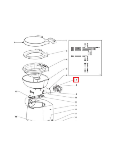 Placa Electrónica Mando Vaciado C250 C260 Thetford