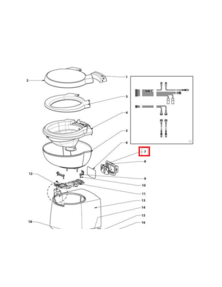Placa Electrónica Mando Vaciado C250 C260 Thetford