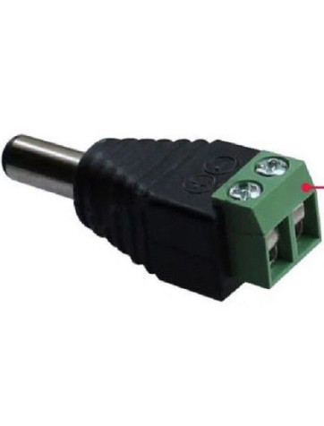 Conector Macho DC 5,5mm a regleta