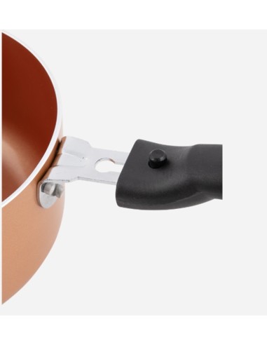 Brons Poêle à induction 24cm avec poignée pliante Bo-Camp