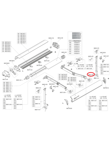 Kit fijación pata en tapa frontal F80S