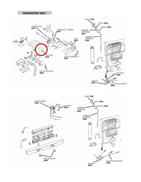 Interruptor selector Dometic - Gas/Electricidad - 85x35x37 mm