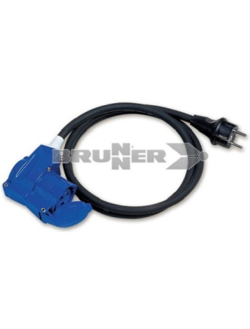 Adaptador Cetac hembra codo - schuko macho para exterior