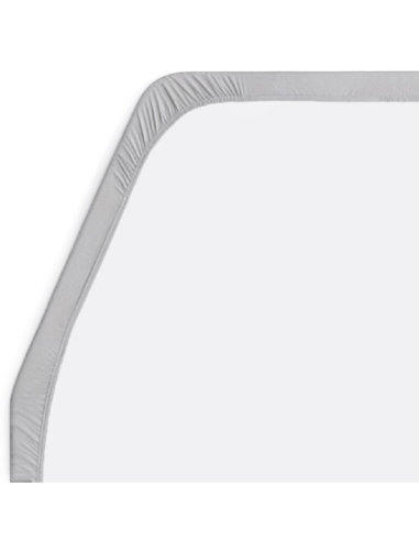 Sábana bajera ajustable Walra Jersey (cama francesa izquierda) gris 130x180