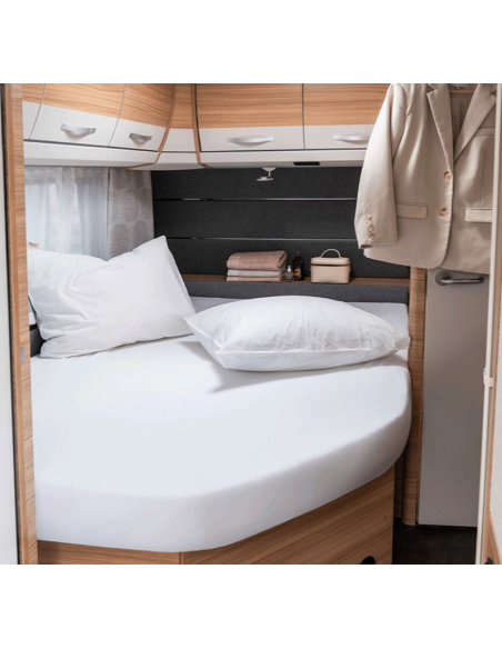 Lenzuolo pieghevole Walra Jersey (letto francese destro) bianco 130x180