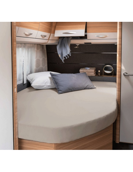 Sábana bajera ajustable Walra Jersey (cama francesa derecha beige 130x180)