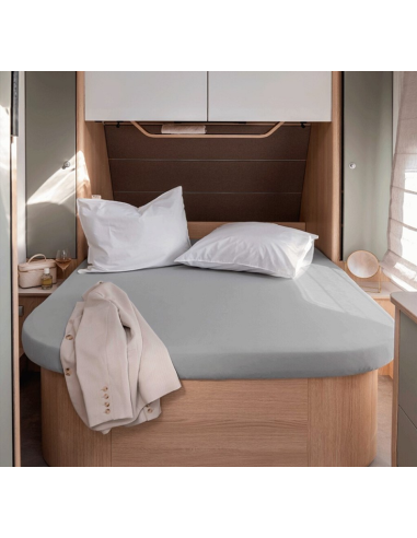 Sábana ajustable Walra Jersey (cama tamaño queen) gris 130x185