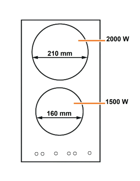 Placa modular de inducción Johnson Jindu-230