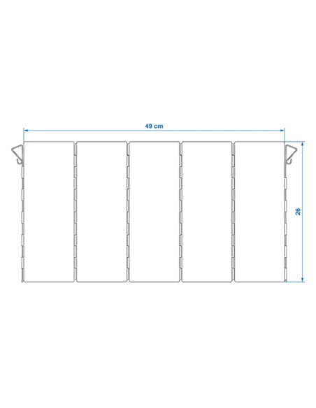 Paraviento de aluminio plegable 49x 26cm Paraviento de aluminio plegable 49x 26cm