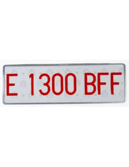 Aluminum license plate. Quad Atv, special vehicle. Long