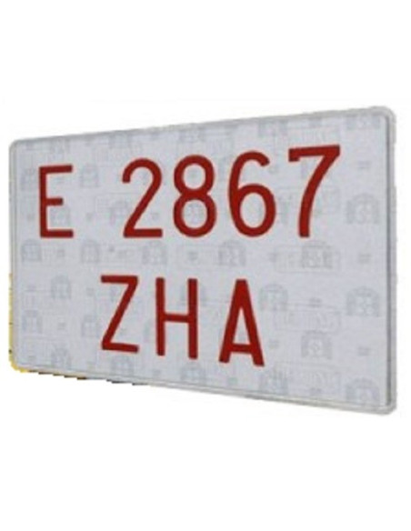 Nummernschild aus Aluminium. Quad Atv, Spezialfahrzeug. Platz