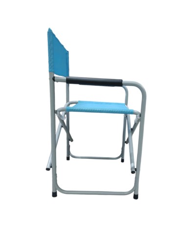 Sedia da regista in acciaio blu