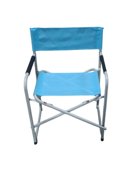 Blue steel director's chair