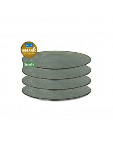 Conjunto de 4 pratos club cinzentos