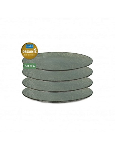 Conjunto de 4 pratos club cinzentos