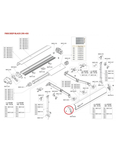 Fiamma Toldo dianteiro esquerdo F80S Branco