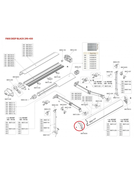 Fiamma Store avant gauche F80S Blanc