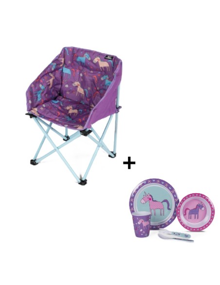 Pack silla infantil con vajilla Kampa. Dometic Pack silla infantil con vajilla Kampa. Dometic