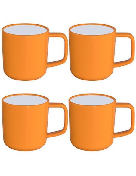 Juego de 4 Tazas de Melamina Kampa Sunset