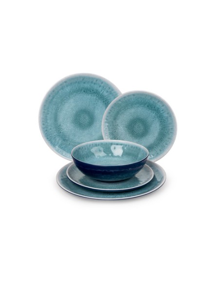 Juego de vajilla de melamina Agua Profunda 12 piezas 4 per.