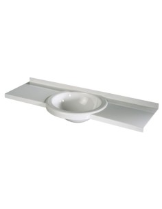 Lavabo con base de diseño 900 x 270 mm blanco