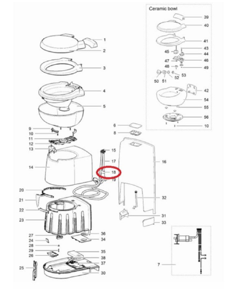 Pompe à eau WC Thetford C250