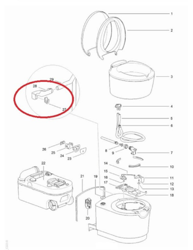 Caja ventilación exterior blanco Thetford para C220