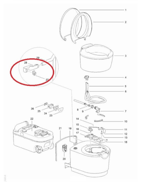 Caja ventilación exterior blanco Thetford para C220