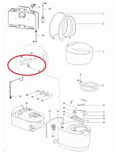 Caja ventilación exterior blanco Thetford para C220