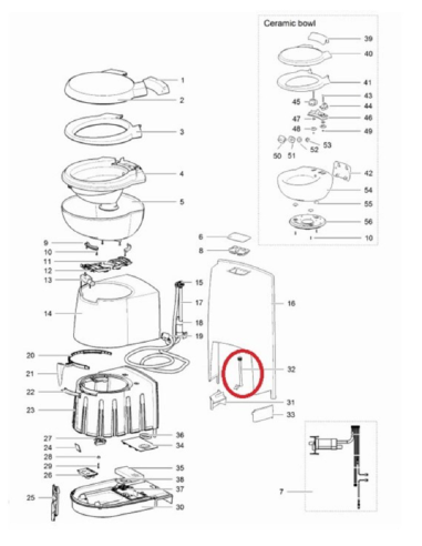 Drenaje SC250/260 Thetford
