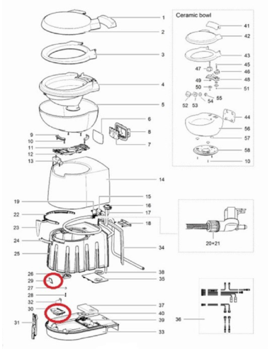 Kit indicador de nivel de un interruptor Thetford SC-250