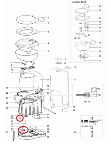 Kit indicador de nivel de un interruptor Thetford SC-250