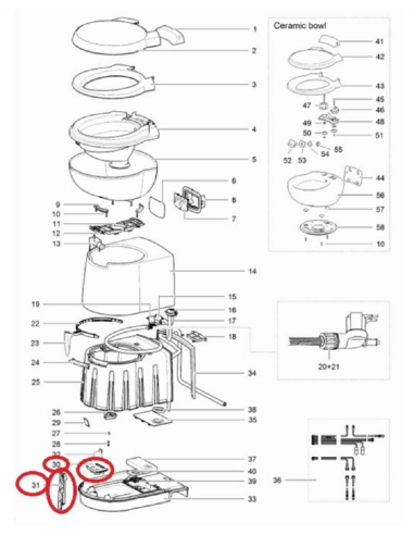 Carcasa interruptor de láminas C250