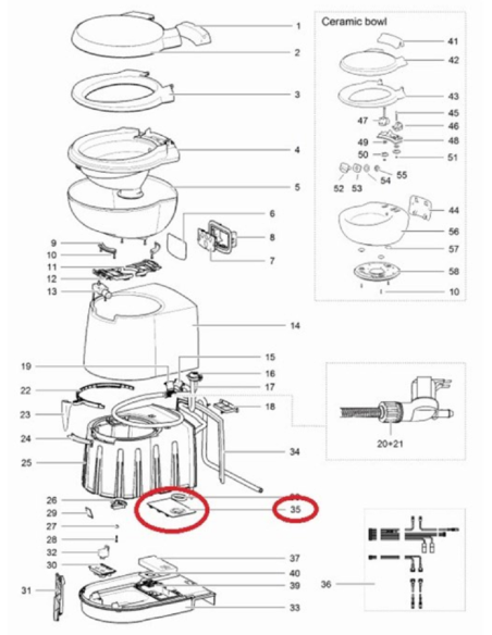 Placa de ventilación C250 Thetford Placa de ventilación C250 Thetford