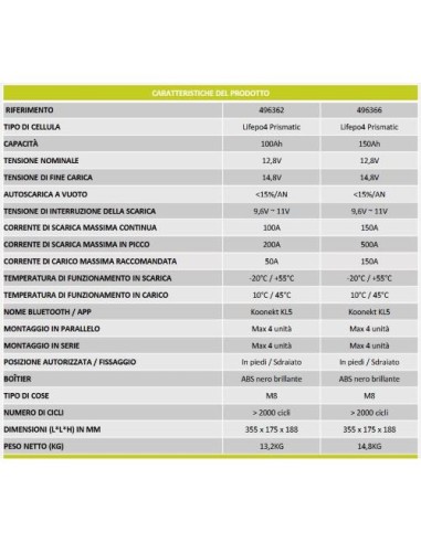 Batería compacta de litio 100Ah Bluetooth