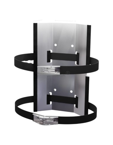 Support mural pour bouteille de gaz Ø 300 + 2 sangles en acier inoxydable avec tendeur