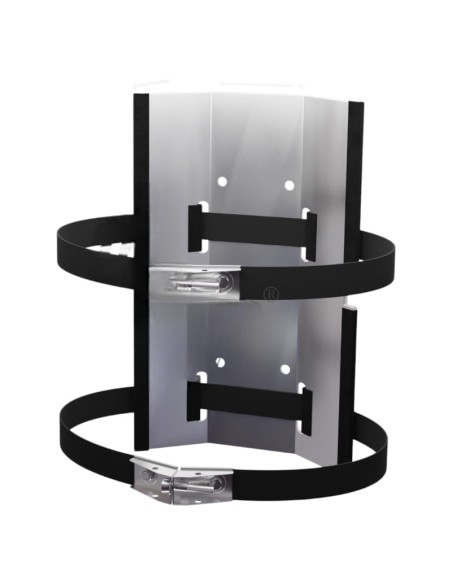Support mural pour bouteille de gaz Ø 300 + 2 sangles en acier inoxydable avec tendeur
