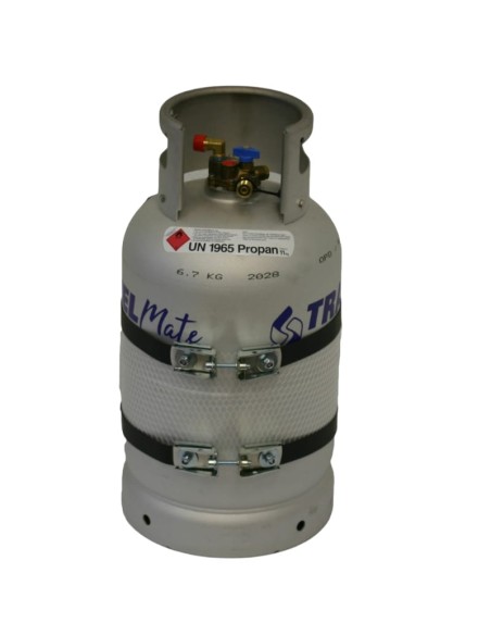 Support mural pour bouteille de gaz Ø 300 + 2 sangles en acier inoxydable avec tendeur