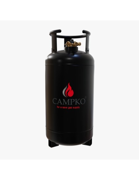 Botella de acero macizo de GLP recargable 30 L con multiválvula Botella de acero macizo de GLP recargable 30 L con multiválvula