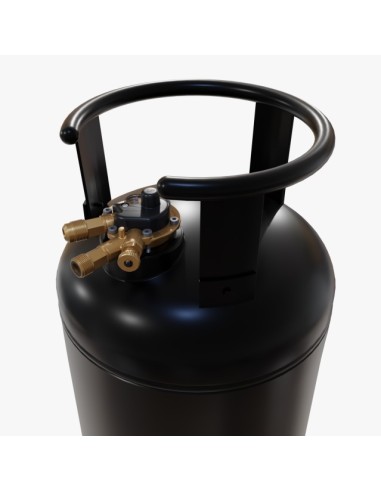 Botella de acero macizo de GLP recargable 36 L con multiválvula