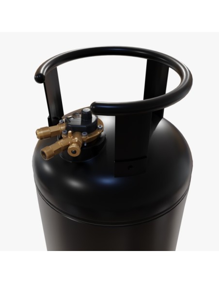 Botella de acero macizo de GLP recargable 30 L con multiválvula Botella de acero macizo de GLP recargable 30 L con multiválvula