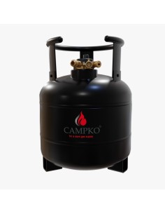 Botella de acero macizo GLP recargable 15 L con multiválvula