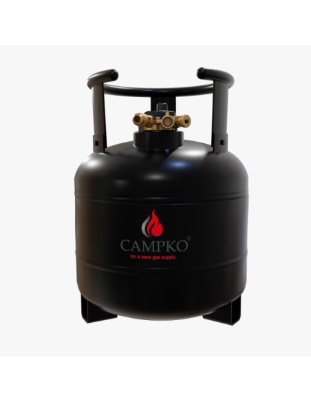 Botella de acero macizo GLP recargable 15 L con multiválvula Botella de acero macizo GLP recargable 15 L con multiválvula